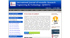 Desktop Screenshot of ijsret.org
